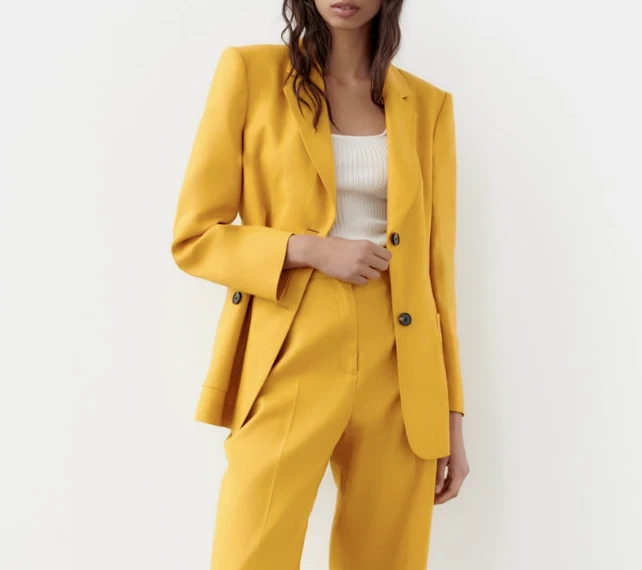 Blazer jaune femme zara cheap