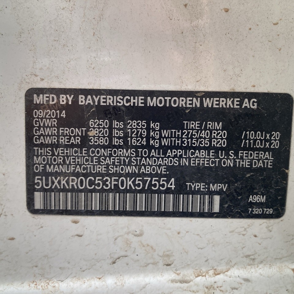 2014-2018 BMW X5 X5M Tailgate Trunk Lid Lift Actuator Shock Left ...