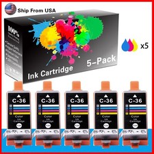 5-Pack of Color CLI36 Ink Cartridge CLI-36 for PIXMA TR150 Printer