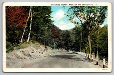 Crane Trail. Entering Becket, Massachusetts Postcard