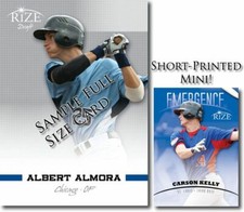 CARSON KELLY 2012 Leaf Rize Mini Emerald BLUE Blank Back EMERGENCE RC 1/1