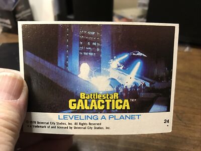 Battlestar Galactica Trading Card, # 24 LEVELING A PLANET 1978. | eBay