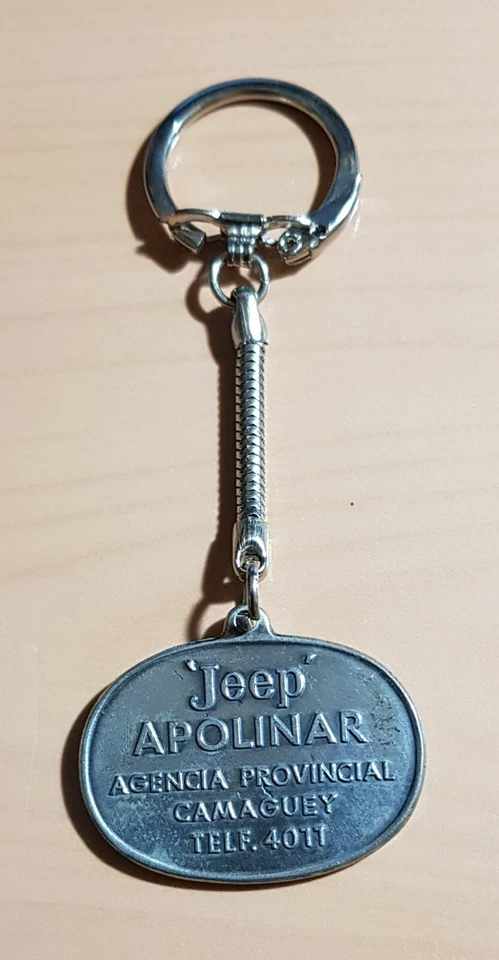 Willys Jeep Keyring Blue Enamelled Alt + Original - Dimensions 1 15/32x1 1/16in - Image 2 of 2