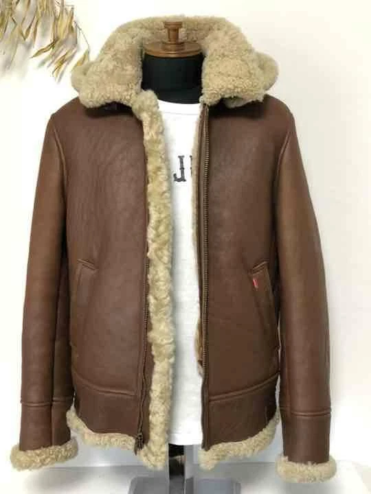 Schott Supreme Type B-3 Flight Mouton Jacket Size M Made in USA 2014