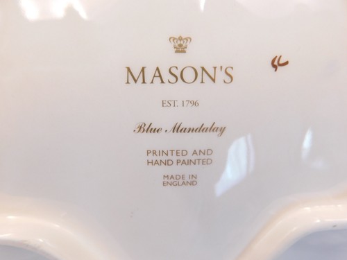 HUGE MASONS BLUE MANDALAY 16 1/2", 42cm SHELL DISH. - Picture 4 of 4