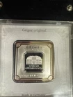 Geiger!  50 Gram Silver Square Bar .999 Fine Silver Sealed In Assay