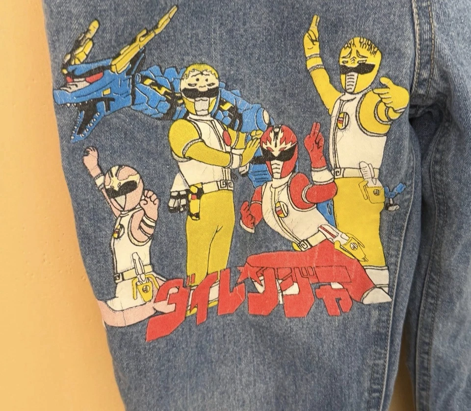 RARE Vintage BK 228 Boys Overalls Mighty Morphin Power Rangers Size 4T - Image 2 of 4