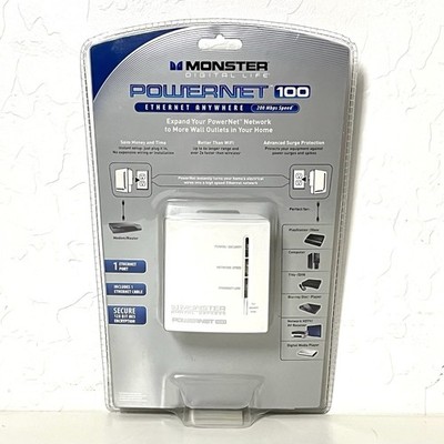 Monster Digital Express Powernet 100 Network Expansion Adapter - New Sealed