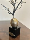 Original Bronze Sculpture “Apricot   10.5” X 5” Solid Obsidian Base — photo 2