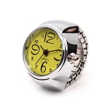 Vintage Punk Finger Watch Mini Elastic Strap Alloy Watches Couple Rings Jewelry