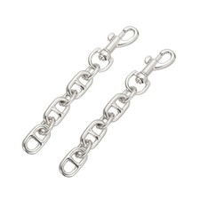 2Pcs 12cm/4.7" Alloy Purse Strap Extender Bag Chain for Handbag Clutch, Silver