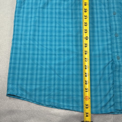 Ariat Tek Hemd Herren XXL blau kariert Kurzarm Knopfleiste Heat Serie belüftet - Bild 6 von 9