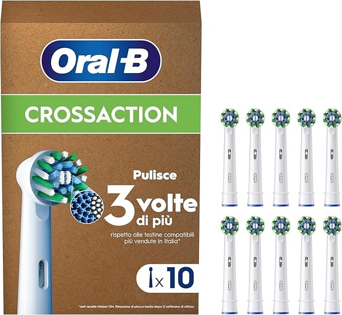 Oral-B Testine Ricambio Pro Cross Action Originali: Pulizia Profonda Garantita