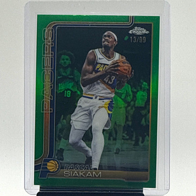 Topps Chrome 2025-26 Pascal Siakam Indiana Pacers #27 Green 13/99