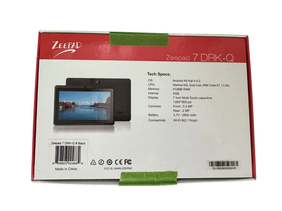 Zeepad 7 DRK-Q Tablet WiFi KitKat Android 4.4 7" Display Quad-Core Processor - Image 2 of 4