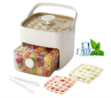 Portable Ice Maker Machine with One-Touch Press - Fast Ice Cube Maker, Large Cap