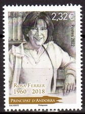Timbre Andorre Français n°872 Rosa Ferrer