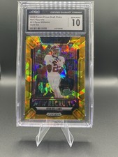 Panini 2025 Prizm Draft Picks New Recruits Ryan Williams #23 Gold Ice CGC 10