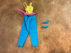 Vintage Mattel Barbie Doll Clothes Jumpsuit Top Shirt Pants Shoes Outfit Set Lot