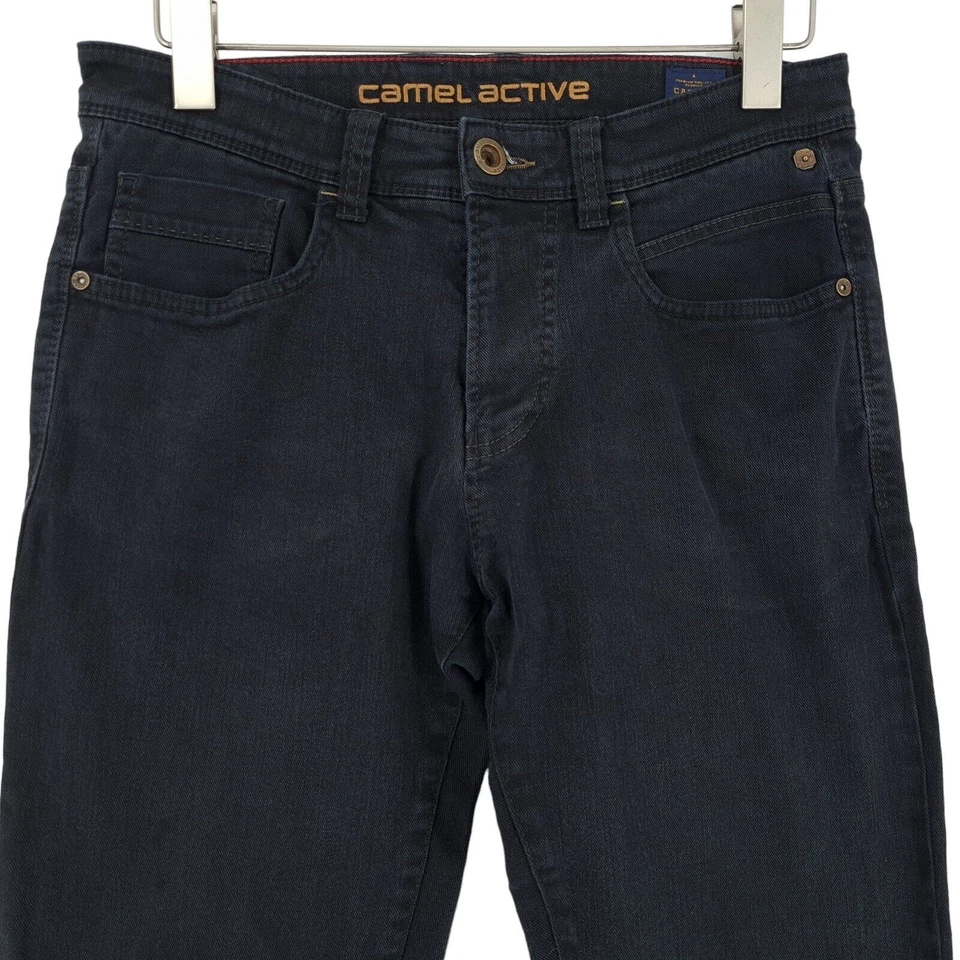 Pantalones de mezclilla Camel Active para hombre Houston negros regulares rectos elásticos Nv2 talla W31 L34 Foto 3 de 4