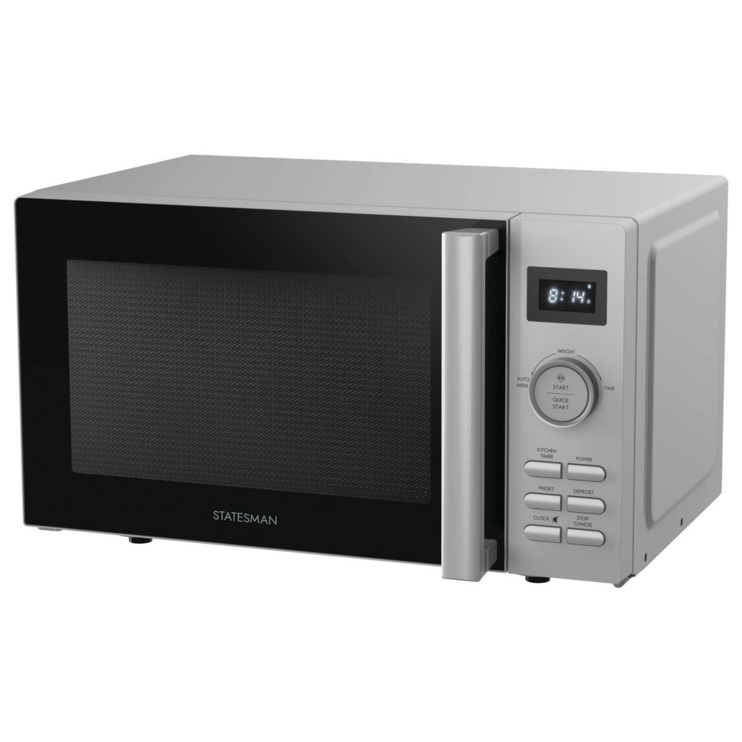 Statesman SKMS0820DSS Microwave 20 Litre Capacity 800W Digital Solo Silver