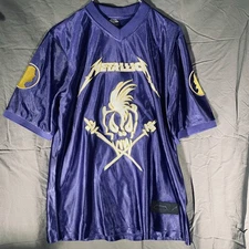Metallica Hardwired Tour Jersey 2017 Skull Sewn Baltimore Raven Purple Med.