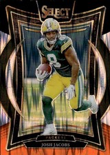 2024 Panini Select Josh Jacobs #73 Black & Orange Prizm Shock Green Bay 26N