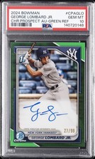 2024 BOWMAN CHROME PROSPECT AUTOS #CPAGLO GEORGE LOMBARD JR. 27/99 PSA 10