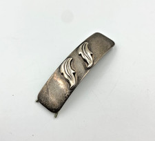 Silver Barrette tR Handmade Sterling Hair Clip Native American 2.5" AN123 3/25