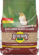 Audubon Park Sunflower Hearts  Chips Wild Bird Food Sunflower Seeds for Birds