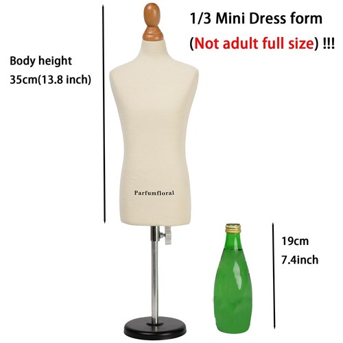 Male Dress Form Mannequin(Not Full Size Body Height 12.8 inch for Sewing, 1/3... - Picture 4 of 5