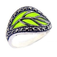 Markasit Sterling Silber Ring