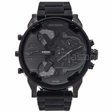 Diesel DZ7396 Mr Daddy 2.0 Chronograph Black Silicone Bracelet Watch 57mm