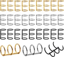 30 St&uuml;ck 3-Ring-Metall-Ringe f&uuml;r lose Bl&auml;tter, Buchringe, aufklappbar, f&uuml;r Not