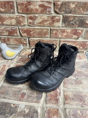 HAIX Black Eagle Safety 55 Mid, Side-Zip, Mens Boots, Black, 13 Wide