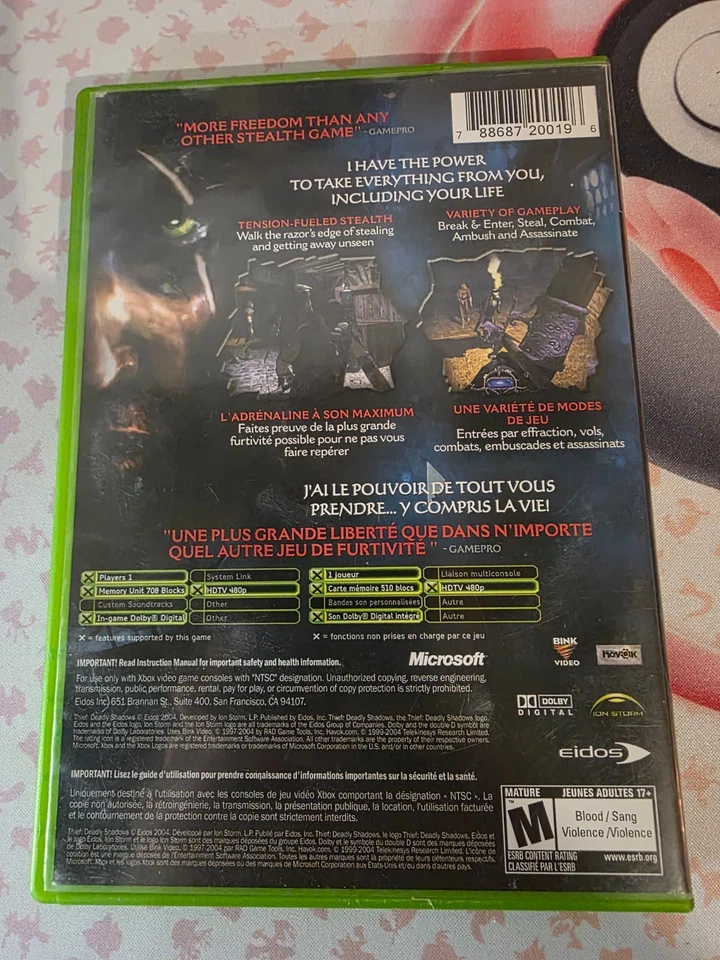 Thief Deadly Shadows / Microsoft Xbox / CIB - Image 2 of 3