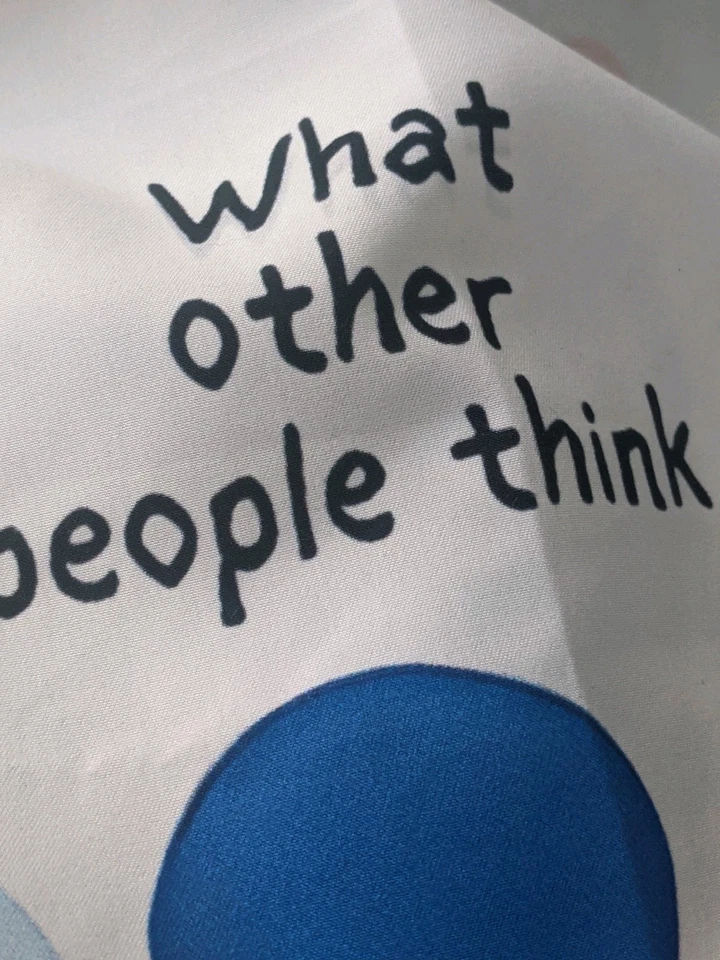 Tapiz de tela de salud mental círculo de control blanco multicolor decoración Foto 2 de 3