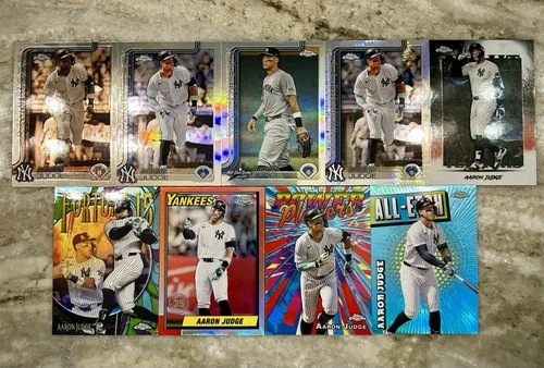2025 Topps Chrome Aaron Judge (18) Card Lot: Sepia/Prism/Refractor/Fortune 15+++