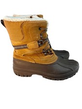 LANDS END Youth Brown Expedition Insulated Winter Snow Duck Boots Shoes Size 5 M