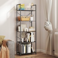 Homcom BüCherregal Standregal Mit 5 Ebenen BüRoregal Offenes Aufbewahrungsregal