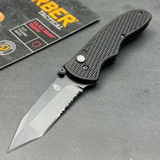 Gerber Black FAST Draw Tanto Blade Assisted Opening EDC Folding Pocket Knife