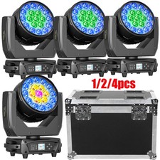 19x20W LED Zoom Moving Head Stage Light RGBW DMX Wash Lighting With Flight Case