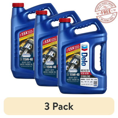 3 Pack Delo 400 XLE SB Synthetic Blend SAE 15W-40 Heavy-Duty Diesel Motor Oil 
