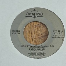 Karen Young &ndash; Hot Shot 7" Single Record 1978 West End Disco 45 RPM