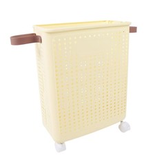 Slim Laundry Hamper with Handles–Space-Saving Corner Laundry Basket, PP Plastic