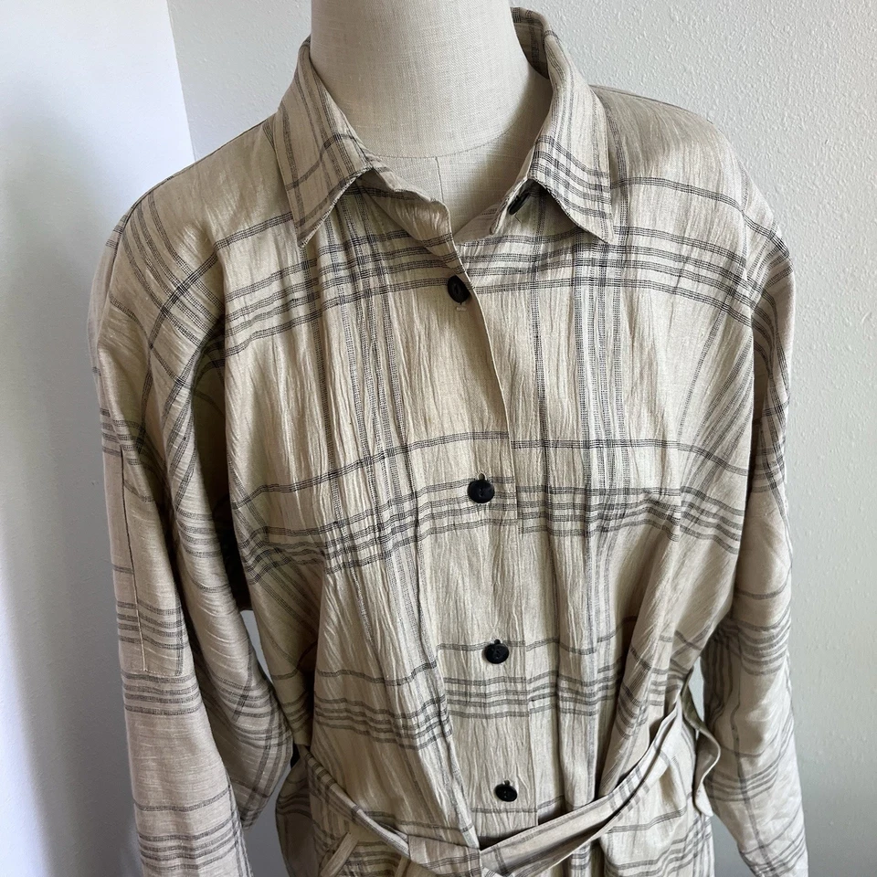 Vestido Camisa Laurel by Escada Estampado Lino Con Botones Talla 40 Foto 3 de 4