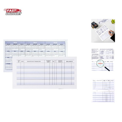 #ad Larger Lines 12 Pack Check Registers for Personal Checkbooks Blank Checkbook... $9.99