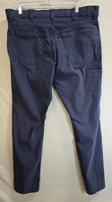 Weatherproof Vintage Chino Pants Mens 38x32 Navy Blue Rayon Straight Leg Casual
