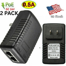 48V 0.5A 24W PoE Injector Power Over Ethernet Adapter 802.3af IP Phone WLAN AP