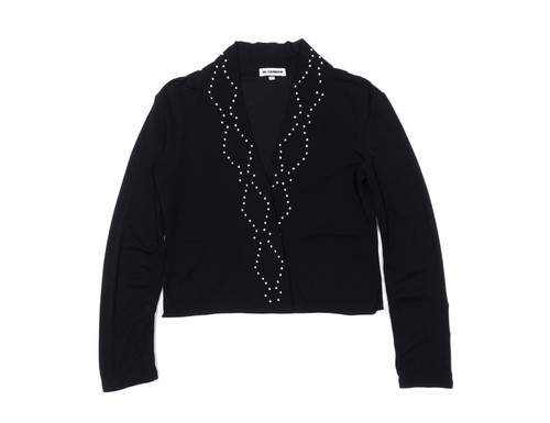 Jil Sander, Jil Sander Beaded Light Cardigan Shirt 90s Vintage